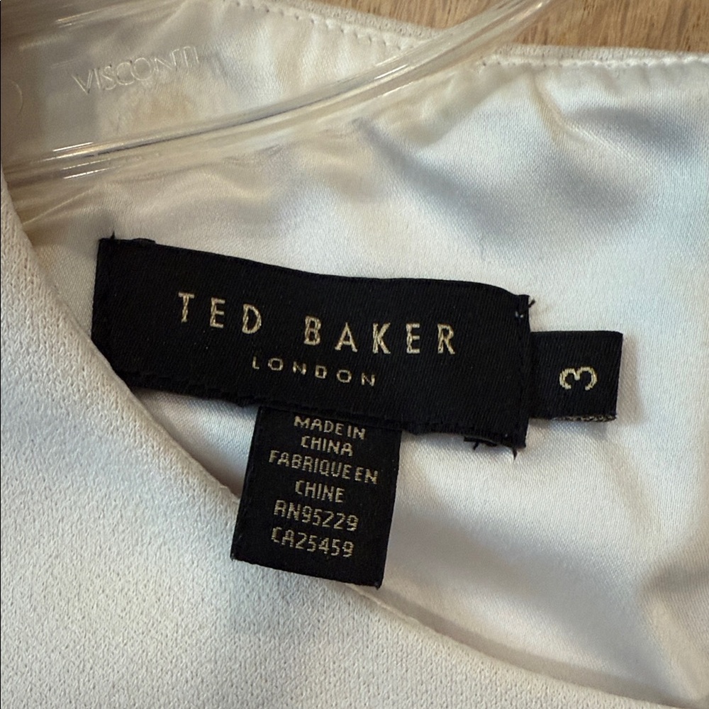 Ted Baker London Classic White and Black Fitted Midi Dress - Picture 2 of 11